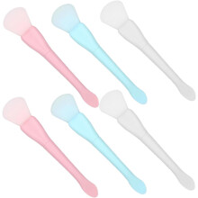 Lot de 6 pinceaux en silicone pour masque facial, applicateurs double face pour masque d'argile, outils de soin de la peau et usage domestique