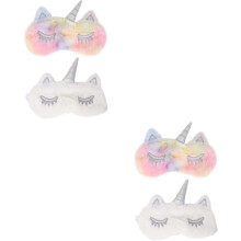 6pcs Plush Sleeping Eye Mask Cute Cartoon Design for Boys and Girls Eyeshade