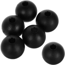 6 Stück Fitnesskabel-Begrenzungsbälle für Fitnessgeräte, schwarze Nylon-Drahtseilstopper