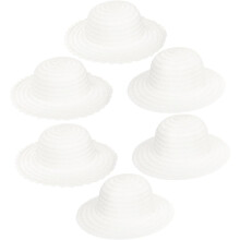 6Pcs DIY Painting Hats for Blank Craft Straw Hats for Creative Painting Years Old for Dancing Parties and Art Projects