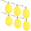 6 Pcs Realistic Fake Lemons with Leaves Foam Simulation Model 1