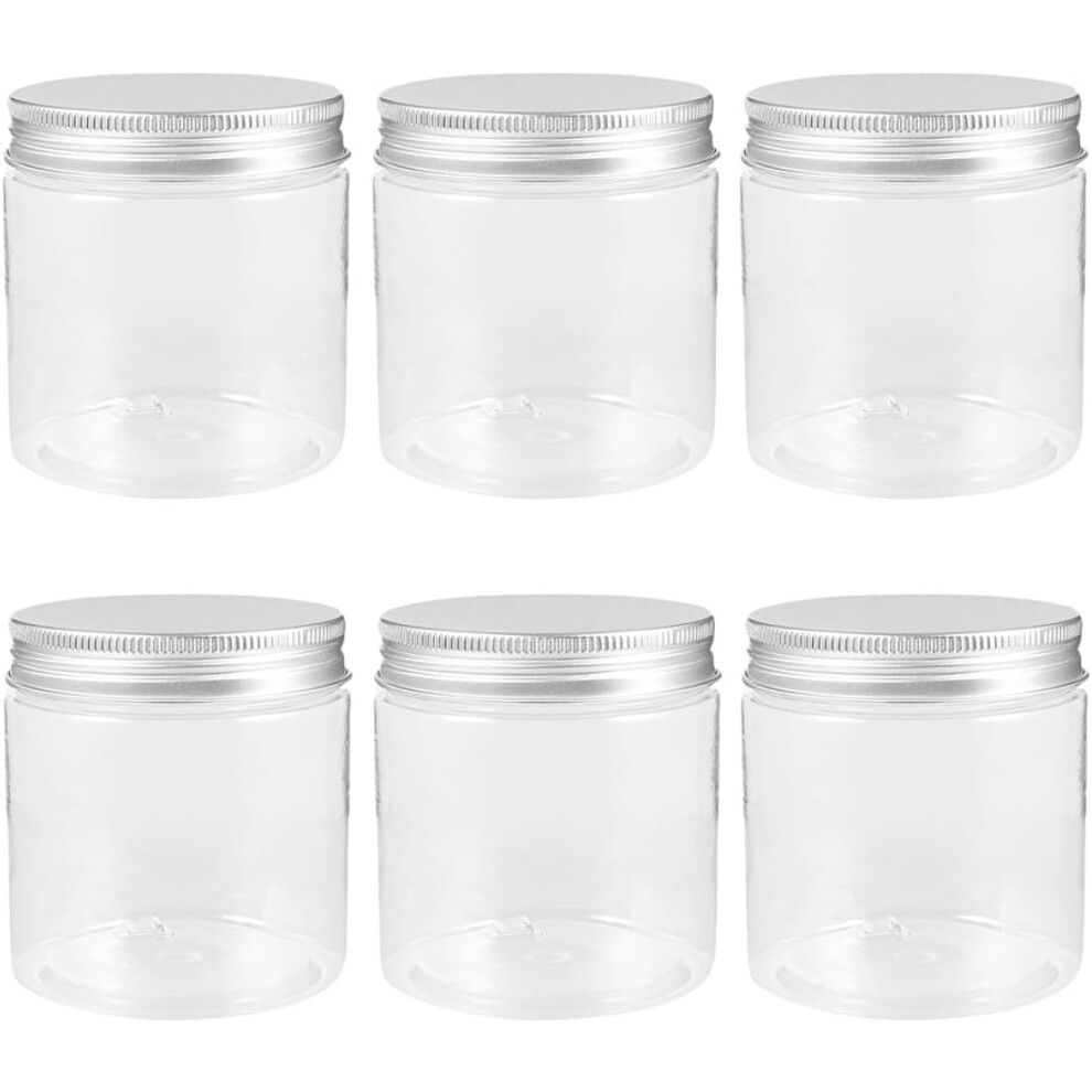 Hkhbjs 6Pcs Small Travel Jars Aluminum Lids Cosmetic Containers For Lotion Reusable Sample Bottles For Portable Toiletry Storage