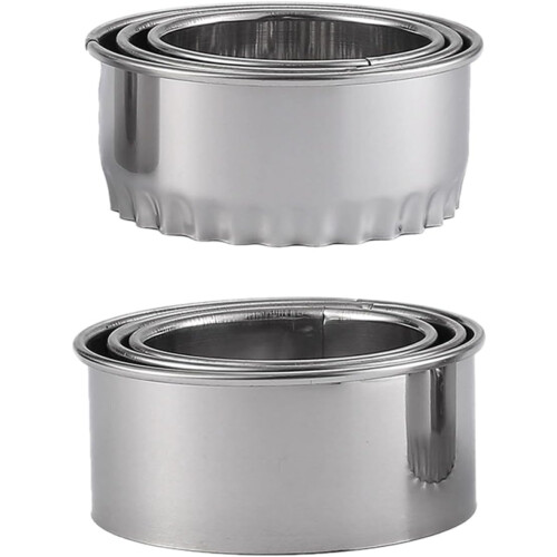 6pcs Dumpling Wrapper Molds Wonton Wrapper Cutters Stainless Steel Round Creative Shape Crisp Cutting Kitchen Dumpling Cutter