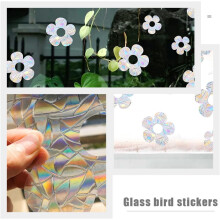 9 pegatinas creativas para ventanas de interior con diseño de flores, adhesivos estáticos, plástico anticolisión e impermeable.