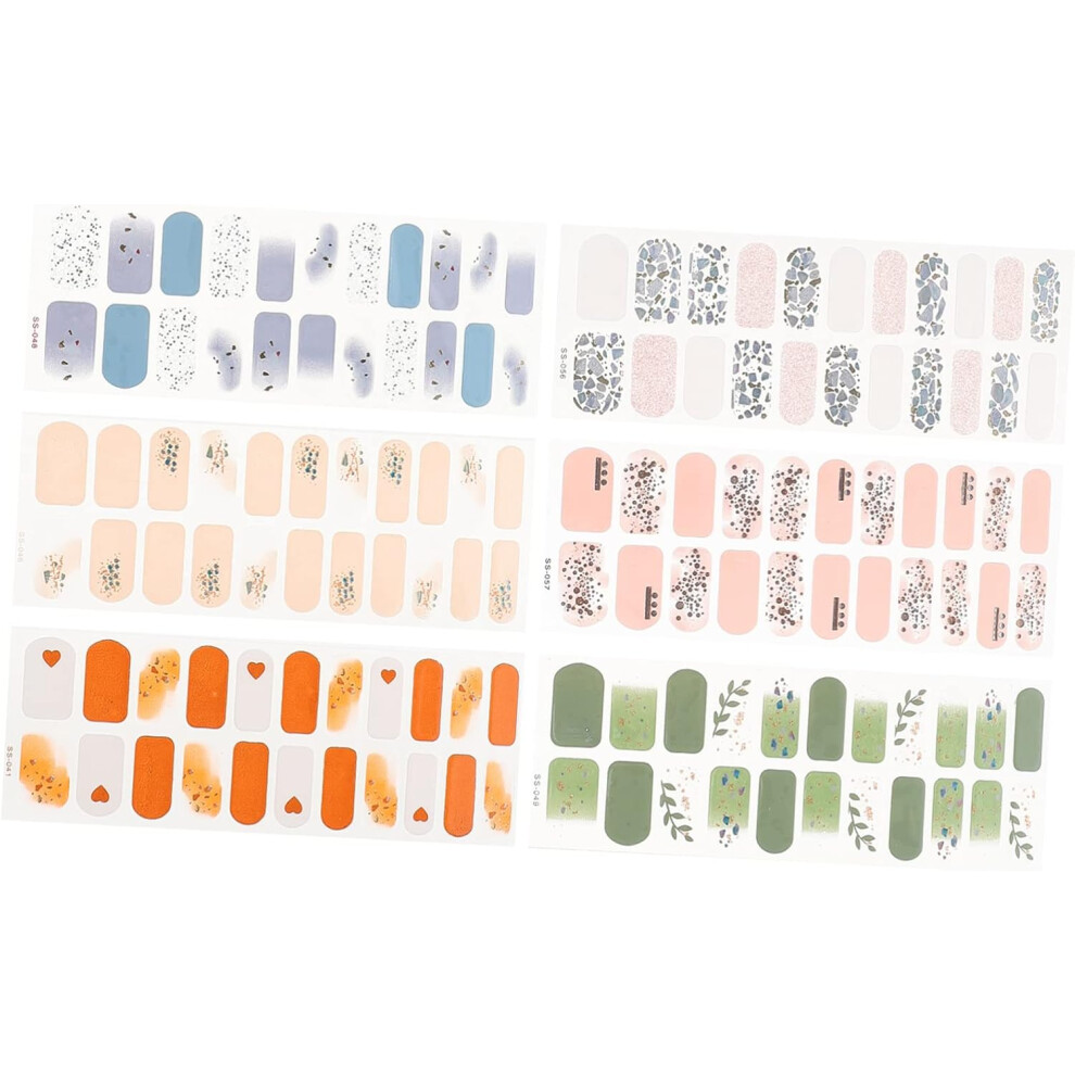 Hkhbjs 6Pcs Gold-Stitched Nail Stickers Diy Nail Sticker Women Manicure Decal For Art Decor At Home Party
