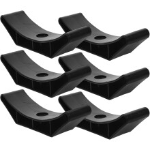 Set di 6 supporti per manubri e attrezzi da fitness, in PP nero antiusura.
