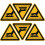 6pcs Equipment Safety Warning Sticker Triangle Caution Hot Surface Label Self-adhesive Vinyl 1