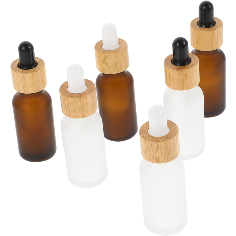 Hkhbjs 6Pcs Scrub Essential Oil Bottle Frosted Sealing Bottle Empty Dropper For Essential Oil Sub Packing Random Home Use