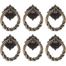 Maniglie e pomelli per cassetti, 6 pezzi, anello di trazione in lega vintage, ferramenta per mobili, maniglie per cassetti antiche