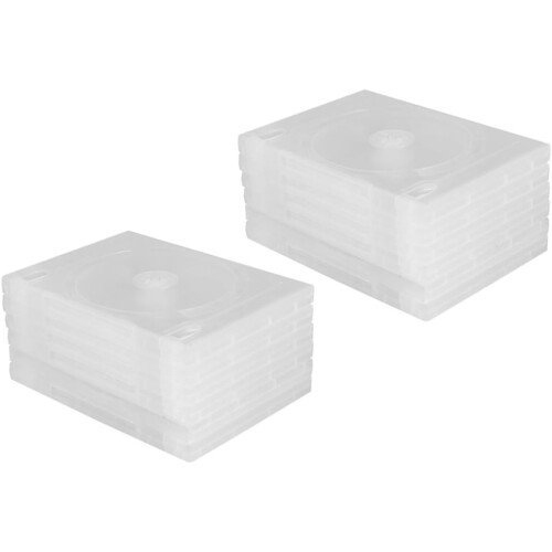 12pcs DVD Box CD Storage Case Plastic Protective Dust Prevention Organizer