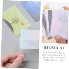 100 pochettes verticales givrées pour cartes d'identité, cartes bancaires, cartes de crédit et de sécurité sociale.
