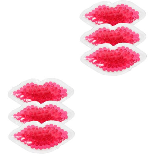 parches refrescantes de gel para labios de verano con forma de labios.