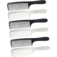 6 Stück professionelle Friseurkämme für Herren, gebogene Haarstylistenkämme, Material