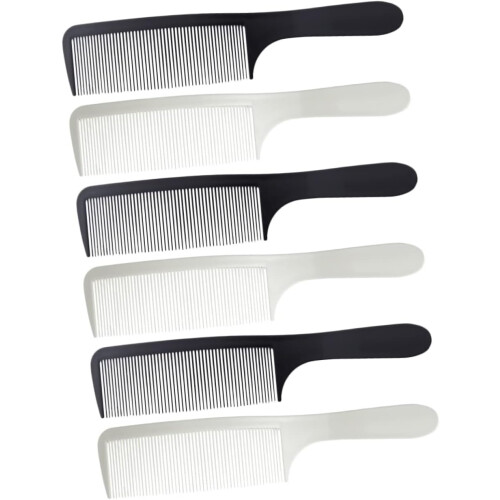 6 st professionella barberkammar för män, böjda hårstylingkammar, material