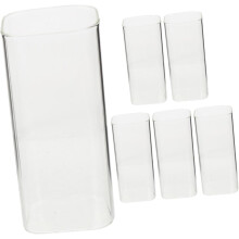 6-teiliges Set aus hochwertigen Borosilikatglas-Trinkbechern und Saftbechern für Zuhause und Café – elegant