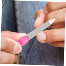 27 limas de uñas de acero inoxidable, herramientas de manicura, pulidor de uñas para el hogar y el salón (color aleatorio).