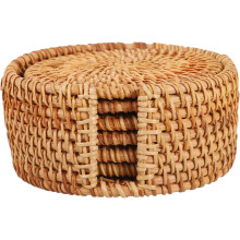 Stück Holzuntersetzer, hitzebeständig, rutschfest, braun, schlichtes Design