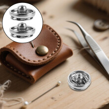 120pcs Silver Copper Snap Buttons for Coats and Cards Featuring Secure Fastening and Versatile Use