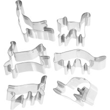 Katzen-Ausstechformen-Set mit vielseitigem Design und sicheren Kanten, 6-teilig, aus Edelstahl