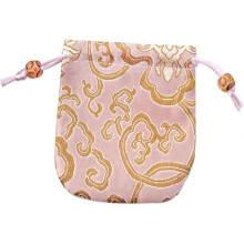 12 stuks vintage brokaat tasjes met bloemenprint en trekkoord, ideaal als sieradenetui voor festivals en andere gelegenheden.