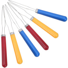 6-teiliges Schnellknopf-Einfädelwerkzeug (Rot, Blau, Gelb) zum Annähen von Knöpfen an Kleidung – Einhand-Knopfhilfe