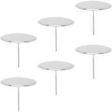 Ferramenta de decoração de flor de bolo 6pcs Flor de tubulação pregos de aço inoxidável reutilizável design robusto prata