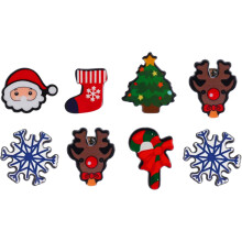 8 stuks kerstspeldjes met cartoonprint, stoffen accessoires, delicate broches