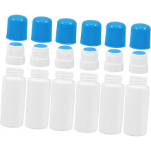 Wielokrotnego użytku plastikowe butelki z gąbką, 6 szt., 30 ml, butelki podróżne z dozownikiem do aplikacji płynów i przechowywania kosmetyków