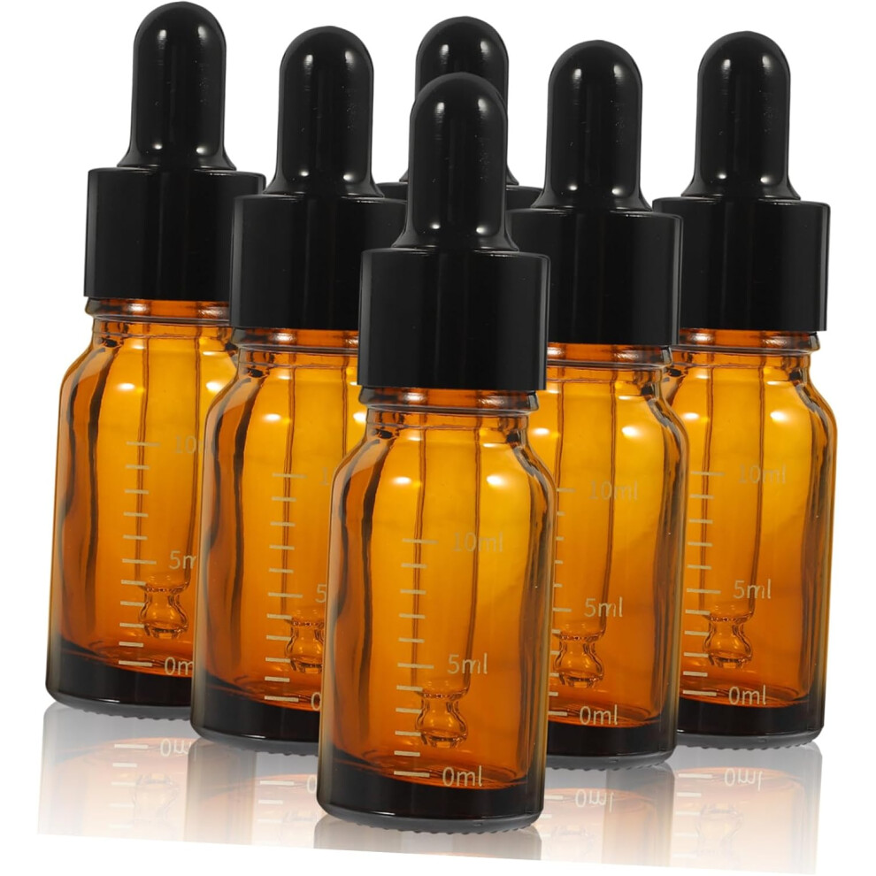 Hkhbjs 6Pcs Glass Dropper Bottles Scale For Essential Oil Sample Bottles Portable Vials Perfume Accessory For Toiletries
