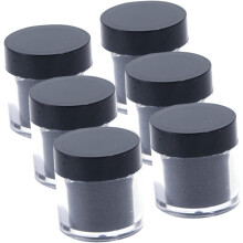 Schwarzer Nagelglitzer, 6er-Pack, grobe Textur, Nagelzucker-Schimmer, DIY-Maniküre-Zubehör, Salon- und Privatgebrauch