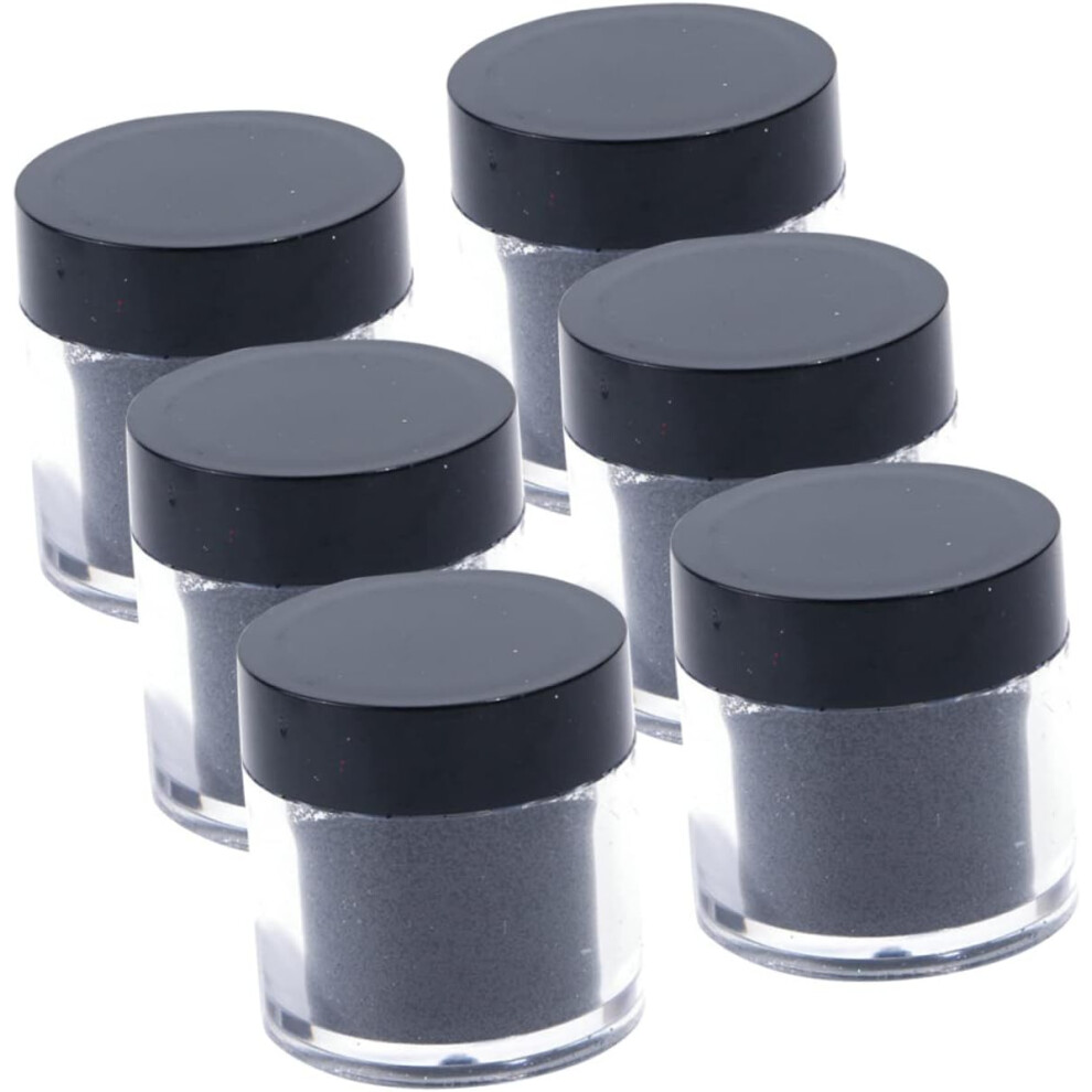 Hkhbjs Black Nail Glitter 6Pcs Pack Coarse Texture Nail Sugar Shimmer Diy Manicure Accessories Salon And Personal Use