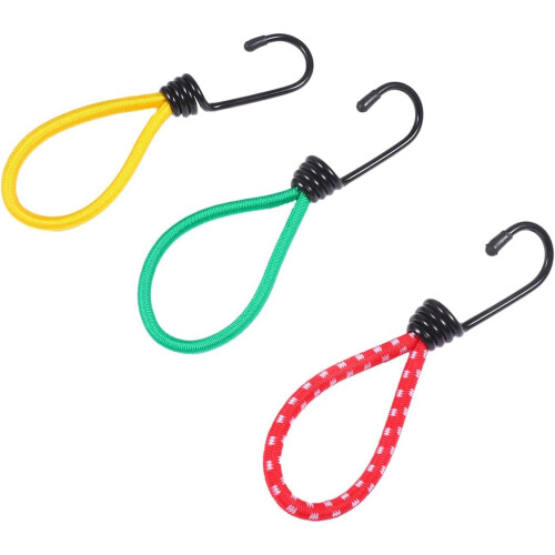 6 Stück elastische Seilclips mit Befestigungsgurten für Campingzelte