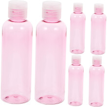 6er-Pack auslaufsichere Reiseflaschen mit Klappverschluss zum Verpacken von Make-up und Toilettenartikeln, leer und multifunktional