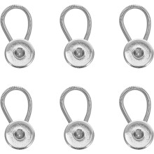 Lot de 6 rallonges de boutons en alliage de zinc argenté pour chemises et jeans homme, rallonge de pantalon fiable