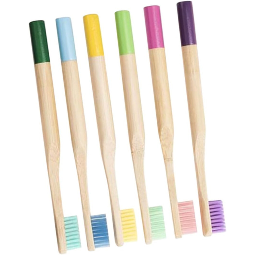 Hkhbjs Bamboo Toothbrushes For Kids 6Pcs, Soft Bristles ChildrenâS Manual Toothbrushes