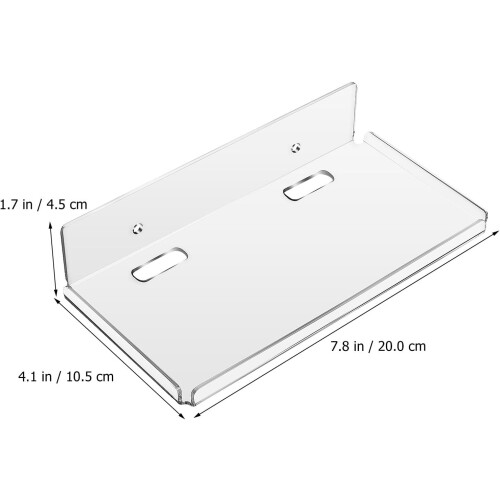2 Stück Acryl-Schwebregale, spurlose Klebemontage, Verformung 2