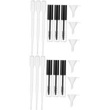 2 Sets leere Flaschen mit nachfüllbarem Röhrchen, auslaufsichere Kosmetikbehälter aus Kunststoff, 10 ml