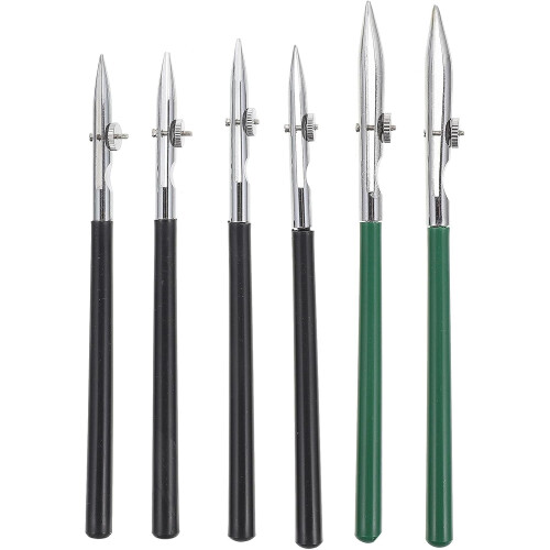 6pcs Adjustable Art Ruling Pens Set, Green Straight Line Drawing Pens