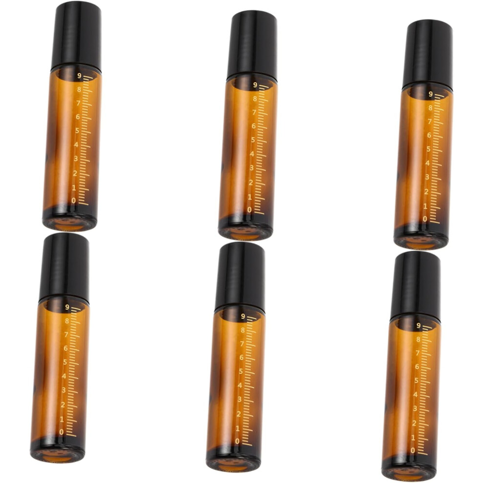 Hkhbjs 6Pcs Leakproof Essential Oil Bottle Glass Roller Bottles Scale Empty Oil For Travel Perfume