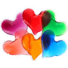 6pcs Hot and Cold Compress Therapy Heart Shaped Gel Pack Reusable Ice Bag for Pain Relief Sports Injury