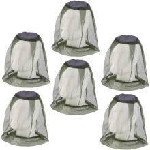 6 mosquiteras para exteriores, gorro protector facial de malla, ligero para pesca y senderismo.