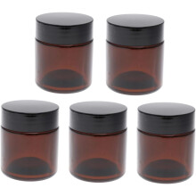 6 Glasflaschen für Cremes, Reisebehälter für Cremes, leere Reiseflaschen für Kosmetik
