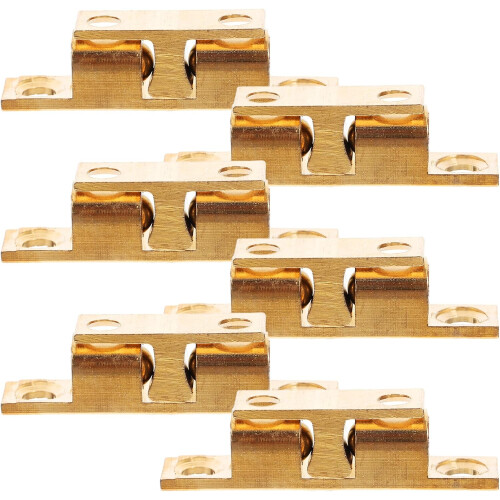 6pcs Brass Ball Catch Cabinet Latch for Kitchen Cabinets and Closet Doors with Screws