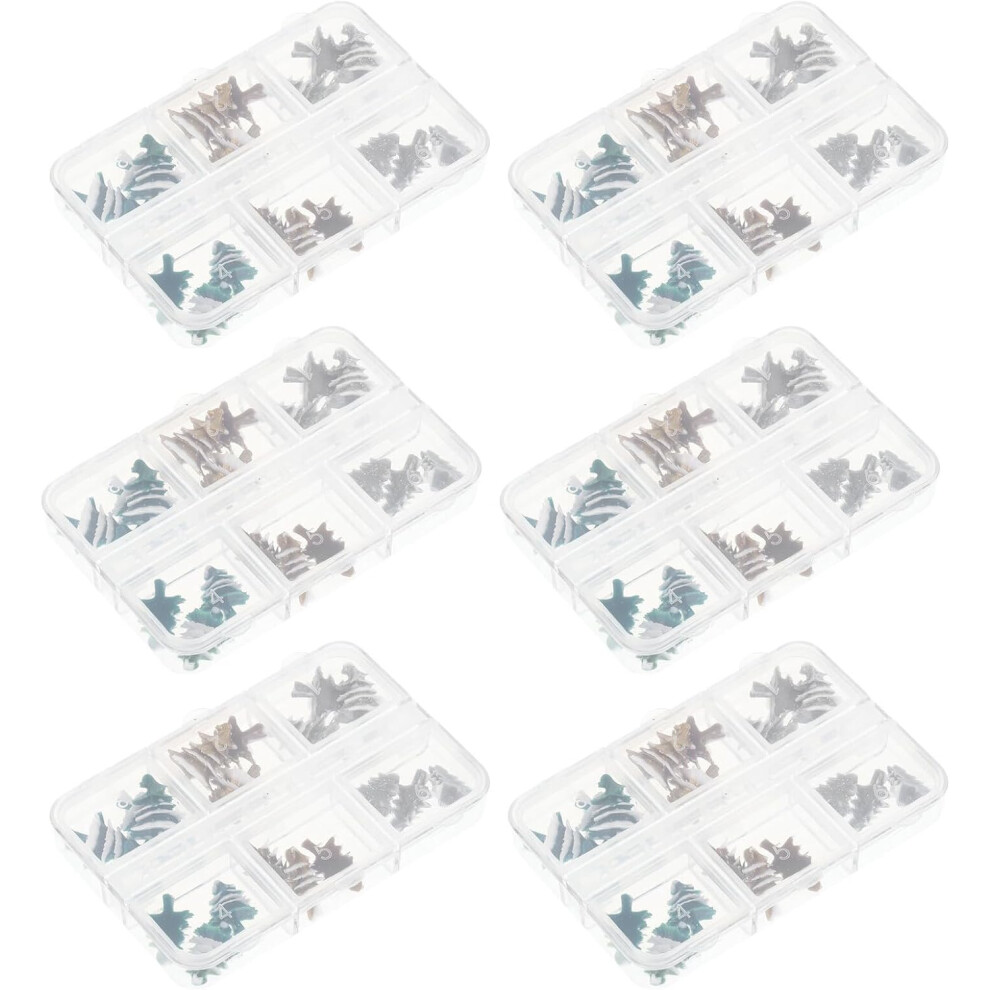 Hkhbjs 18Pcs Christmas Nail Art Decorations Tree Shape Resin Xmas Nail Charms Diy Supplies Winte
