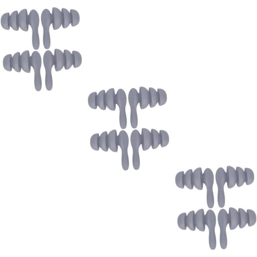 6pairs Soundproof Earbuds Earplugs for Swimming Studying Sleeping Light Grey Creative Hearing Protector