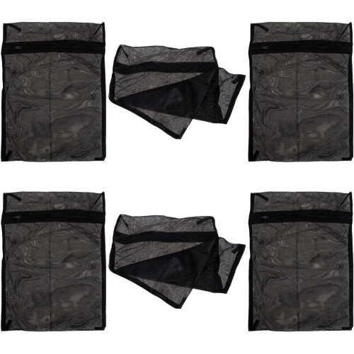 6 stuks waszakken van mesh, 30x40 cm, polyester meshstructuur ter bescherming.