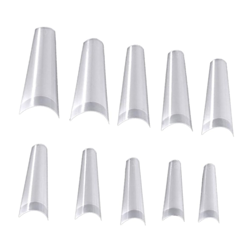 Hkhbjs 500Pcs Salon Pointy False Nail Tips Nail Display Cards Tips Palette For Practice Manicure Accessories Natural