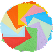 500 Stück quadratisches Origamipapier, doppelseitig, farbig, 15 x 15 cm, doppelseitig faltbar
