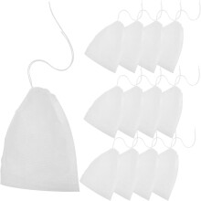 Tee-Kompaktbeutel aus feinmaschigem Reinigungsgewebe, leicht zu reinigen, aus Vliesstoff, inklusive 500 wiederverwendbarer Filterbeutel.