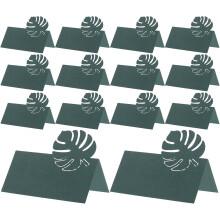 50 Tischkarten in Blattform, elegante 3D-Tischaufsteller aus Papier, tragbar